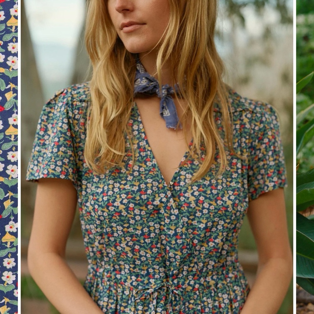 Christy Dawn Blue Floral Dress